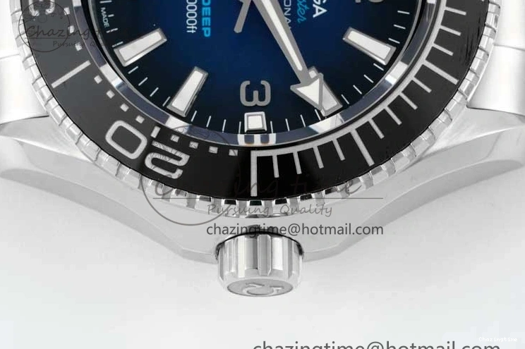 0122 EasyCare Seamaster 6000M Ultra Deep SS SBF 1:1 Best Edition Deep Blue Dial on SS Bracelet A8912 Super Clone 7816